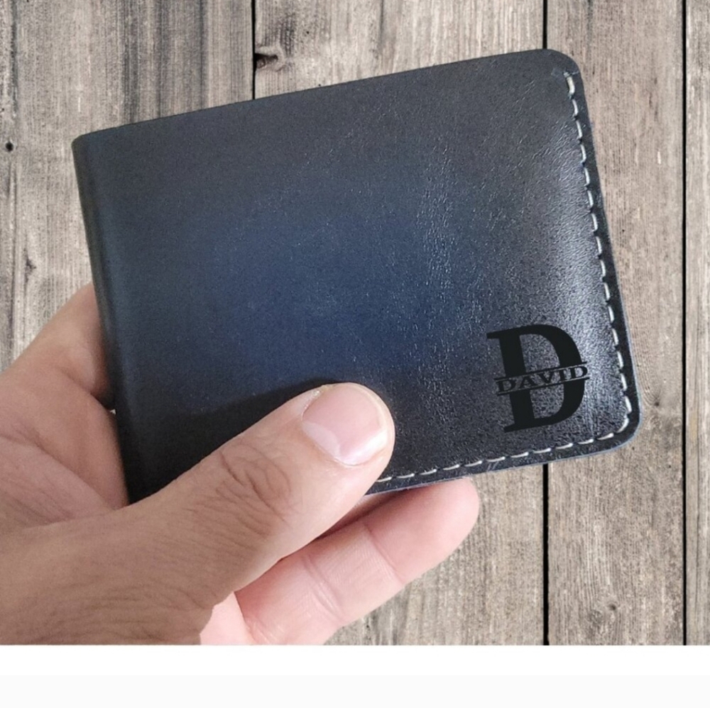 Handmade Bifold Full-Grain Leather Walletfor Men Free Personalization Option